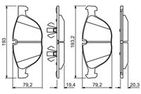 34116791514BO 34116791514 34 11 6 791 514 6791514 0 986 494 307  Brake Pad Set, disc brake