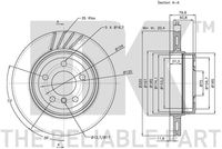 34213332217NK2 34213332217 34 21 3 332 217 3332217 311565 BMW X3 (E83 LCI) -  Brake Disc
